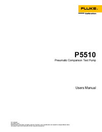 Thumbnail of document Manual - P5510 / P5513 Pneumatic Pressure Comparator